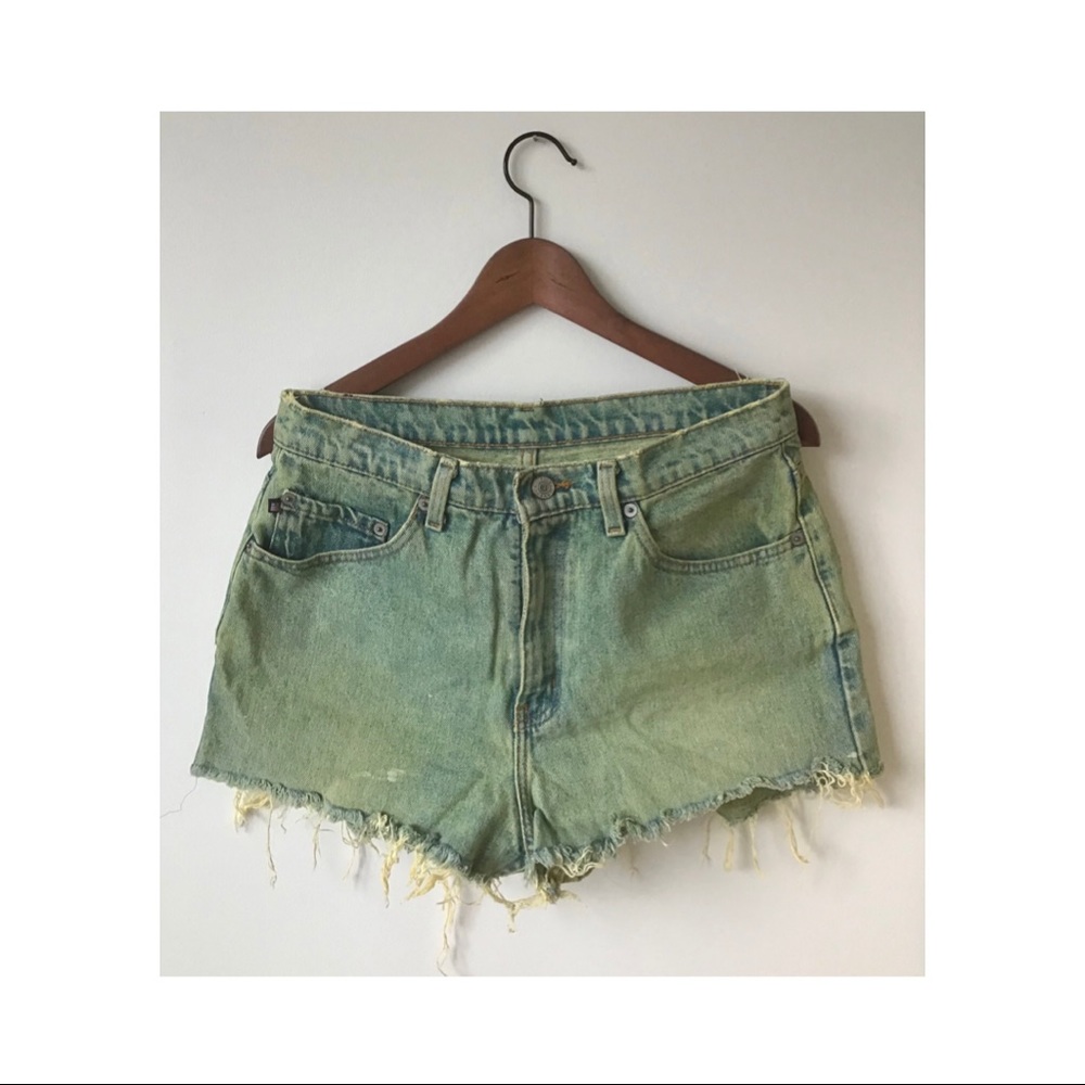 Slime Green Dyed Vintage Ralph Lauren Shorts